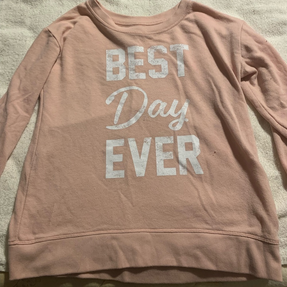 Justice Girls pink  size 12 light weight sweater.